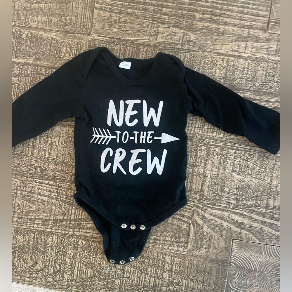 NWOT 'New to the Crew' Kids Onesie